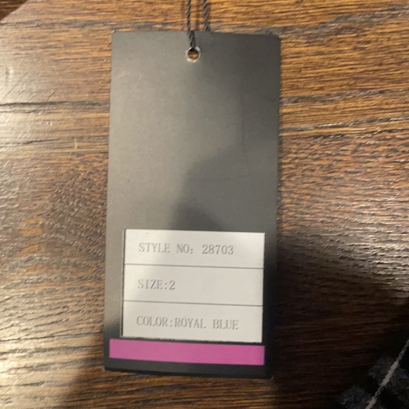 Royal Blue Two Piece Prom Dress. Model is 5’4. Never worn & slightly altered. - Picture 4 of 4